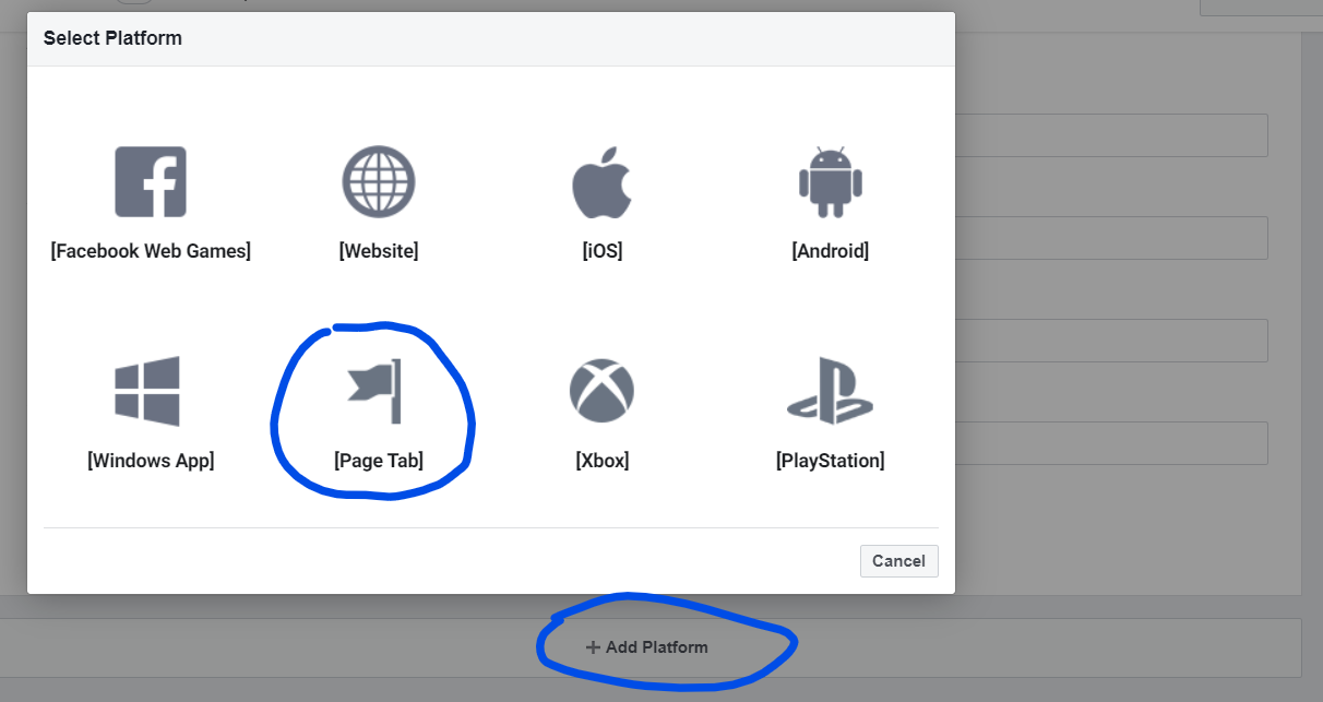 add facebook platform