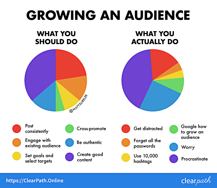 Growing an Audience chart